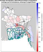 Migration towards Bangladesh coastlines projected to increase with sea-level rise through 2100